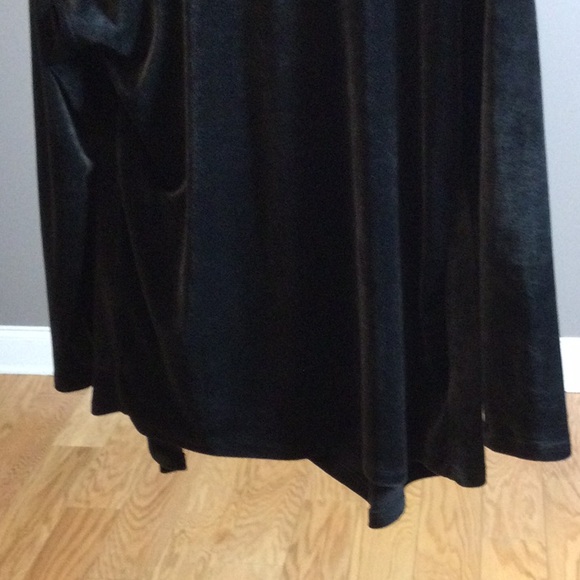 M Spring + Mercer black velvet stretch open front drape jacket - Picture 8 of 14